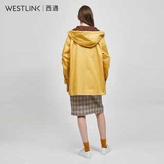 westlink 西遇 11780791 女士休闲连帽工装风衣 黄色 S