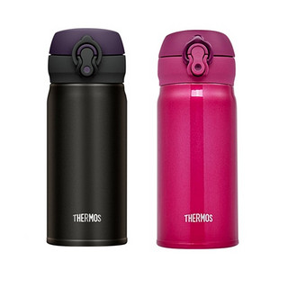 移动专享：THERMOS 膳魔师 JNL-352 不锈钢保温杯 黑红2个装 350ml 