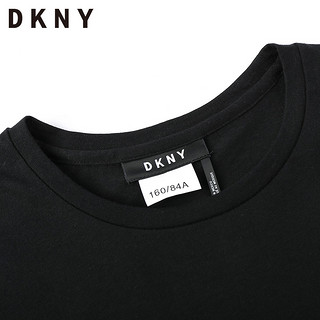 DKNY W3276CNA 女士短袖纯棉T恤 黑色 150/76A