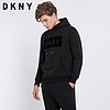 DKNY G83K202 男士连帽套头印字卫衣 黑色 170/92A