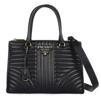 PRADA 普拉达 女士牛皮革手提包 1BA863-2D91-F0632 黑色