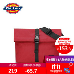 Dickies 邮差包男女学院风简约死飞包潮流休闲斜挎包运动单肩包帆布包C230 红色