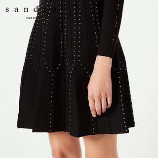 sandro R2818H 女士几何小铆钉连衣裙