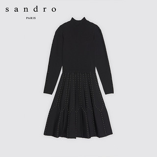 sandro R2818H 女士几何小铆钉连衣裙