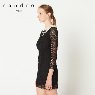 sandro R20355H 女士拼接蕾丝连衣裙