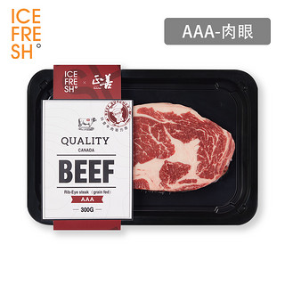  ICEFRESH 正善 加拿大进口AAA谷饲肉眼牛排 300g