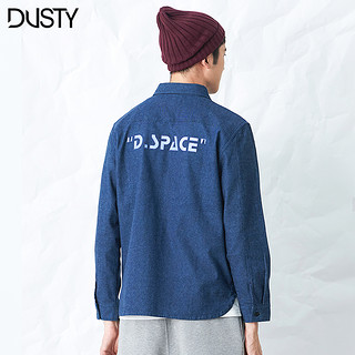 DUSTY DU183LS004 男士休闲复古工装衬衫 蓝色 S