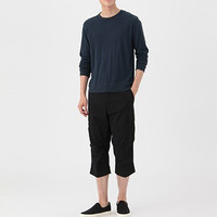 無印良品  無印良品 MUJI M6AB213 男士棉线长袖T恤