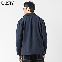 DUSTY DU174CO001 男士双排扣毛呢大衣 藏青色 XL