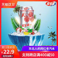  宏宝莱 荔枝味碳酸饮料 330ml*12罐