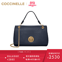 COCCINELLE 可奇奈尔 小号牛皮纯色链条 (黑色)