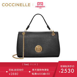 COCCINELLE 可奇奈尔 小号牛皮纯色链条 (黑色)