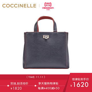 COCCINELLE 可奇奈尔 小号荔枝纹牛皮单肩斜跨包 (贝克灰/浅灰色)