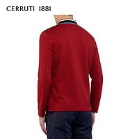  CERRUTI 1881 C36H8EI151 男士纯棉长袖POLO衫 深红 M