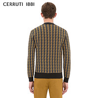 CERRUTI 1881 C3867EI101 男士羊毛V领针织衫 芥辣黄 S