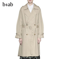 b+ab 8F0122S 长款格纹大衣