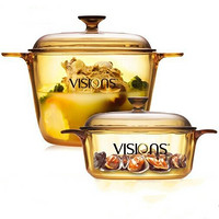 VISIONS 康宁 晶彩透明锅 VS12+VS35 3.25L+1.25L