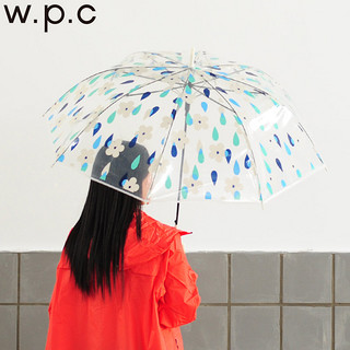 w.p.c PT系列 PT-01 日本透明长柄雨伞 粉色