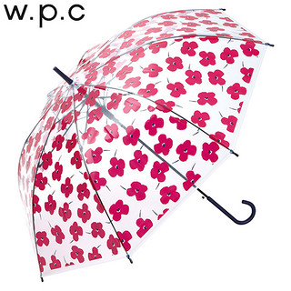 w.p.c PT系列 PT-01 日本透明长柄雨伞 粉色