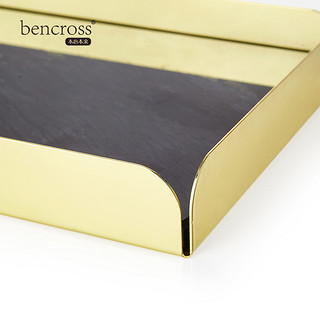 bencross 本心本来 北欧长方形托盘大理石置物盘 30*16*3cm