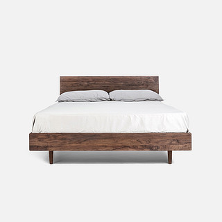 及木家具 CC010 北欧简约全实木双人床