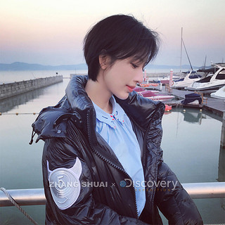 ZHANG SHUAI 张帅 ZS17914605 女士中长款羽绒服 黑色 L