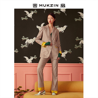 MUKZIN 密扇 MUKZIN女侠系列 J7358119 女士复古格纹西装