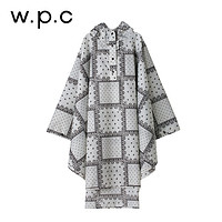 w.p.c R-1077 可爱时尚雨披 黑底白条纹 L