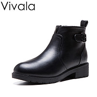 vivala 女士内增高皮带扣短靴