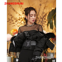 ZHANG SHUAI 张帅 ZS17914608 女士短款带大毛领羽绒服