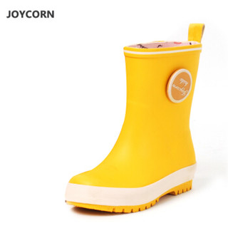 JOYCORN jt-001 儿童加棉加绒雨鞋 黄色 26