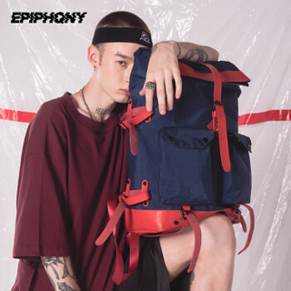EPIPHQNY 51578 男士防泼水电脑双肩包 红蓝色 31*17*52cm