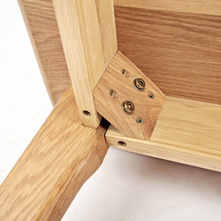  爱家佳 GH689 实木桌椅组合套装 单桌 原木色 1.6米
