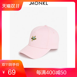 MONKI 2018年春夏浅色俏皮印花女式鸭舌帽棒球帽女 0499151