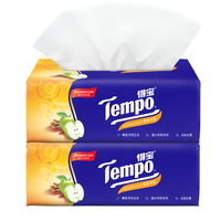 Tempo 得宝 抽纸  苹果木味 4层*90抽*2包 (160*195mm）