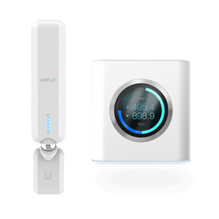 Ubiquiti 优倍快 AmpliFi 双频1750M 千兆Mesh家用无线路由器+1个扩展器 单个装 白色