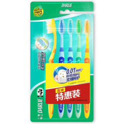 黑人(DARLIE)柔丝深洁牙刷5支 细毛软毛 护龈 成人牙刷 *2件