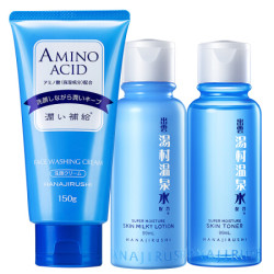 花印 汤村温泉补水保湿套装(水漾洁面150g+化妆水99ml+乳液99ml) *2件