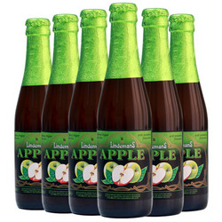 Lindemans 林德曼 林德曼（Lindemans）苹果啤酒 组合装 250ml*6瓶 精酿果啤 比利时进口