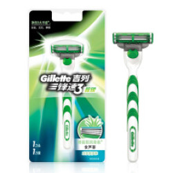 Gillette 吉列 锋速3敏锐手动剃须刀（1刀架+1刀头） *3件+凑单品