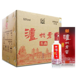 LUZHOULAOJIAO 泸州老窖 头曲 52度 浓香型白酒 500ml×6瓶 *2件