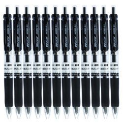 deli 得力 92622 按动式中性笔 0.5mm 12支装
