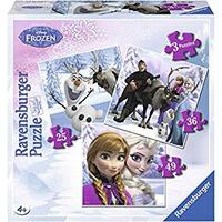 Ravensburger 睿思 拼图 冰雪奇缘安娜 R072767 埃尔莎和她们的朋友 三合一套装 