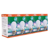 佛山照明(FSL)LED灯泡节能灯具3W暖白光3000K E27水晶系列 5支装