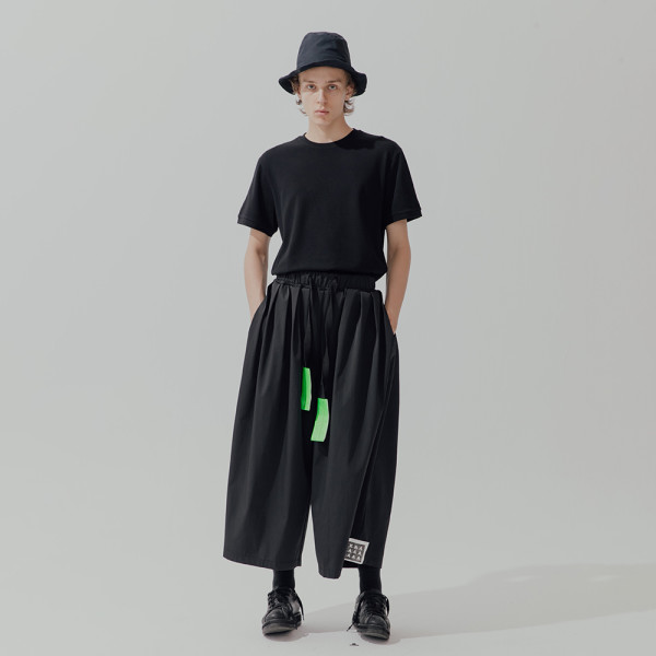 商品kamihouse打褶九分武士裤黑色m码