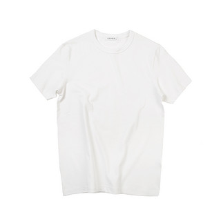 木白巾极简 碳素磨毛不透短袖T恤（白色） 厚实舒适 S码