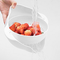 MINISO名创优品 双层翻转果盘滤水篮塑料厨房洗菜盆沥水家用