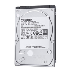 TOSHIBA 东芝 2TB 5400转 128M SATA3 笔记本硬盘(MQ04ABD200)