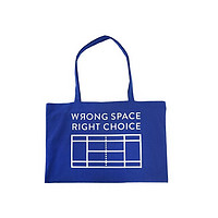 Wrong Space 克莱因蓝logo几何环保布袋 蓝色 L