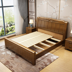 李府家缘 实木床双人床   框架款 1.5米